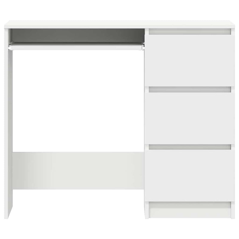 vidaXL Desk White 90x45x76 cm Engineered Wood