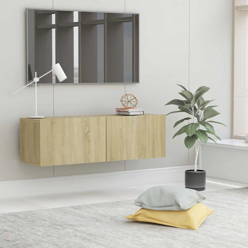 vidaXL TV Cabinet Sonoma Oak 100x30x30 cm Engineered Wood