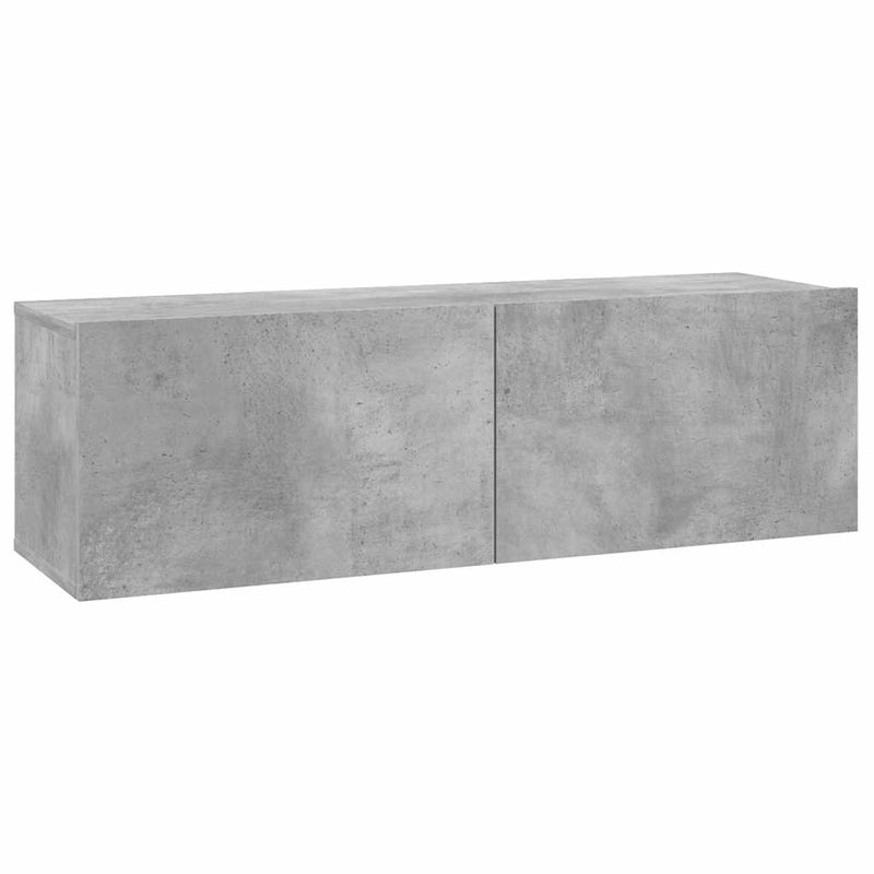 vidaXL TV Cabinet Concrete Grey 100x30x30 cm Engineered Wood
