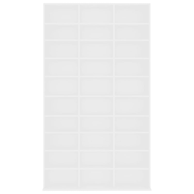 vidaXL CD Cabinet White 102x16x177.5 cm Engineered Wood