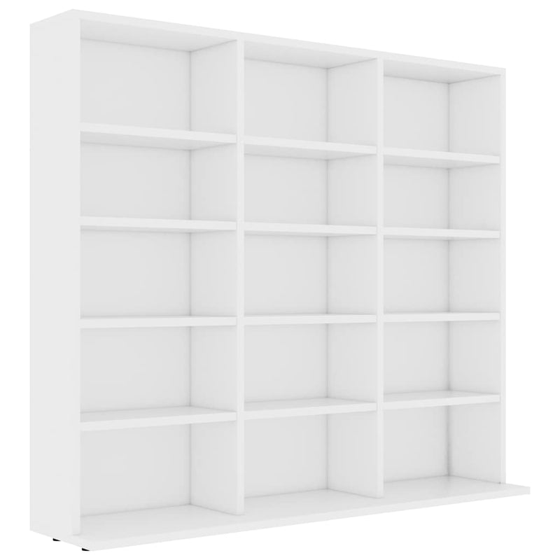 vidaXL CD Cabinet White 100x23x89.5 cm Engineered Wood