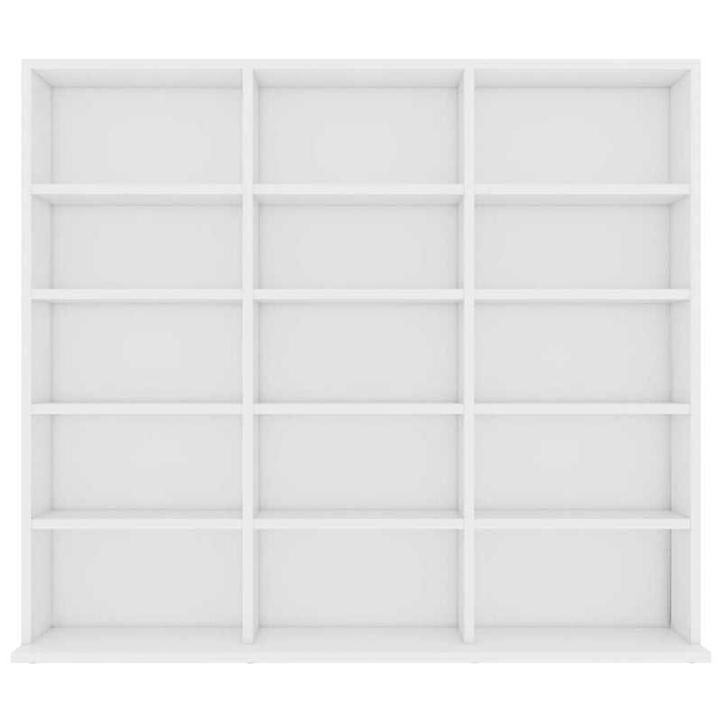 vidaXL CD Cabinet White 100x23x89.5 cm Engineered Wood