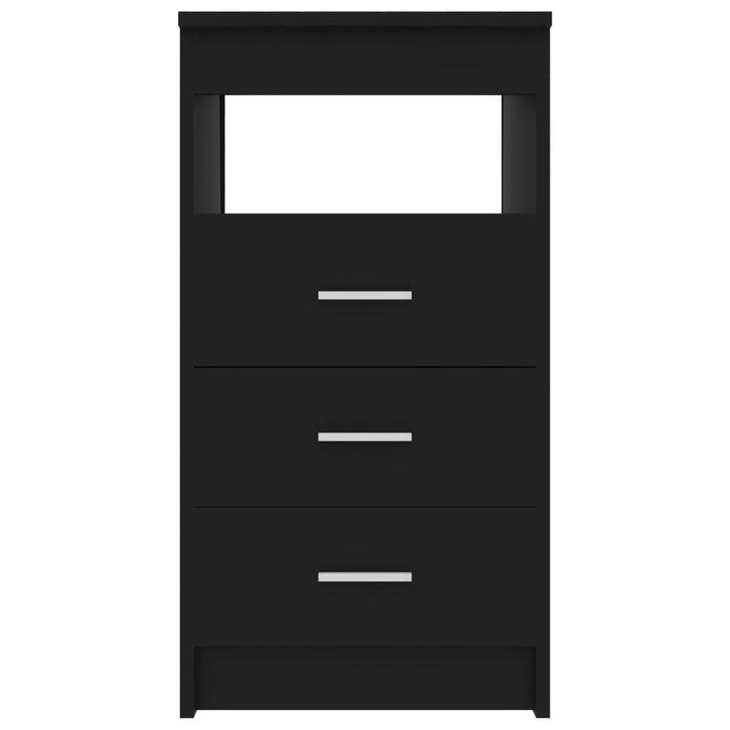 Drawer Cabinet Black 40x50x76 cm Engineered Wood