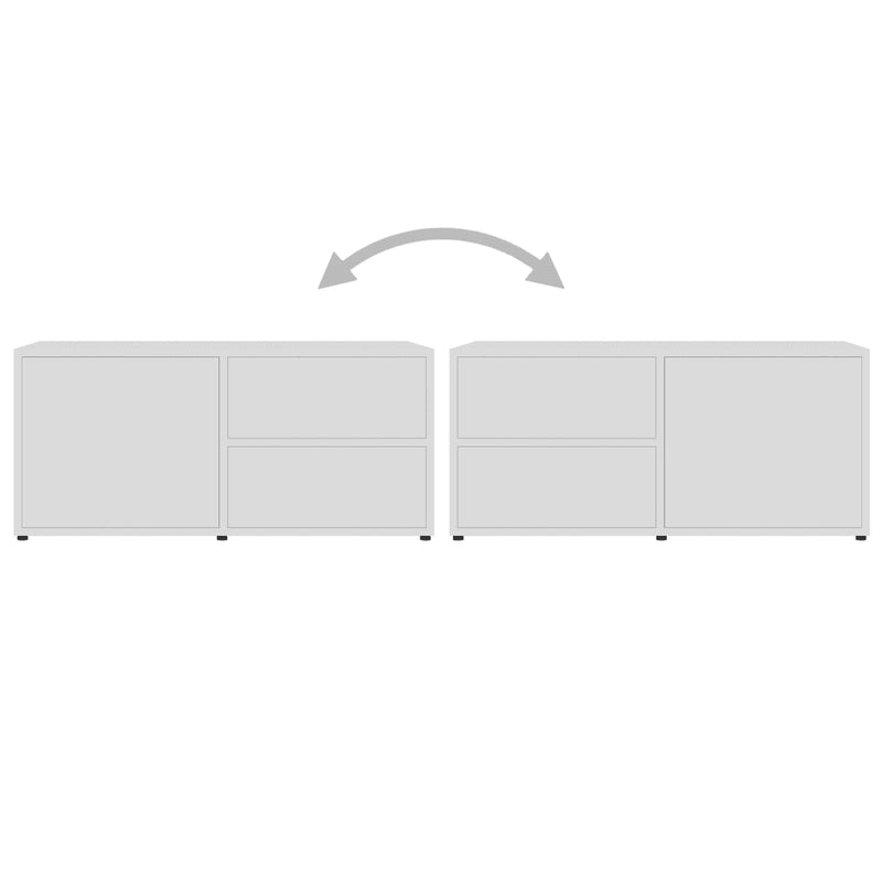TV Cabinet White 80x34x36 cm Engineered Wood