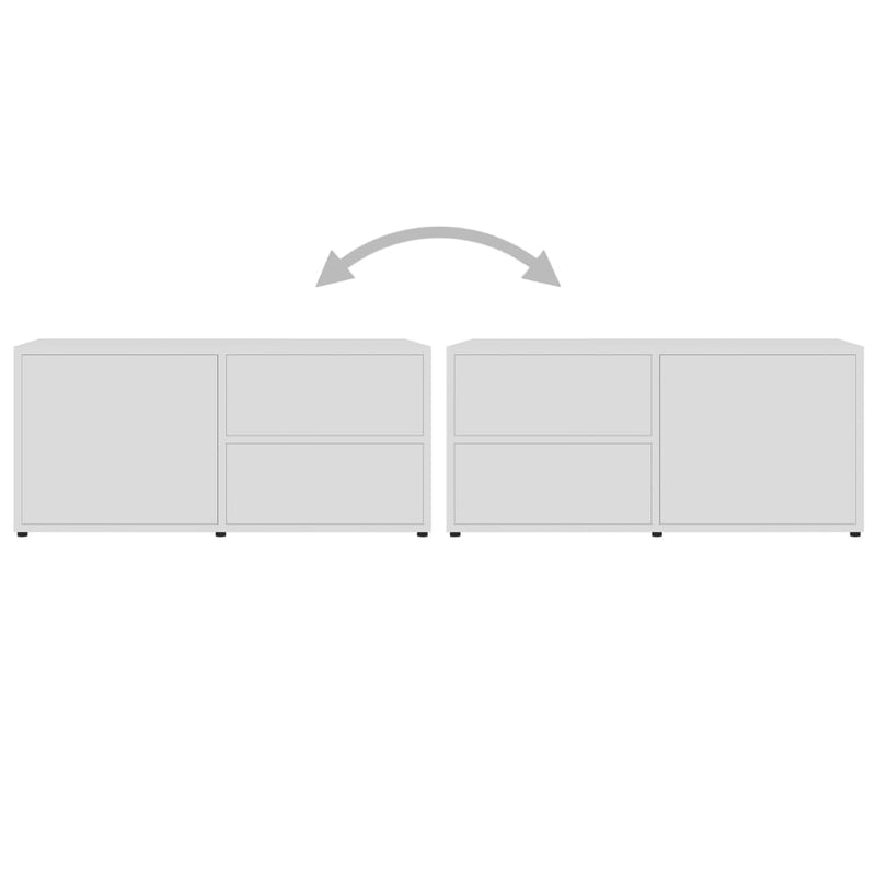 vidaXL TV Cabinet White 80x34x36 cm Engineered Wood