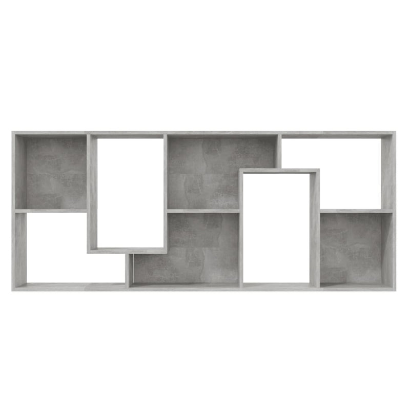 vidaXL Book Cabinet Concrete Grey 67x24x161 cm Engineered Wood