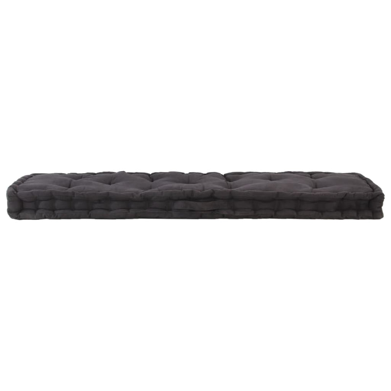vidaXL Pallet Floor Cushions 2 pcs Cotton Black