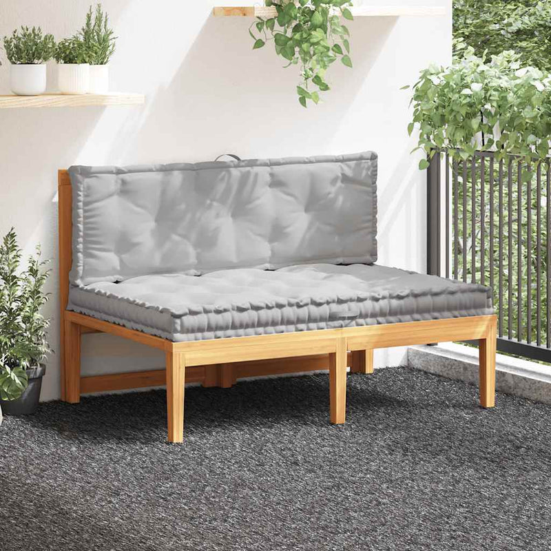 vidaXL Pallet Floor Cushions 2 pcs Cotton Grey
