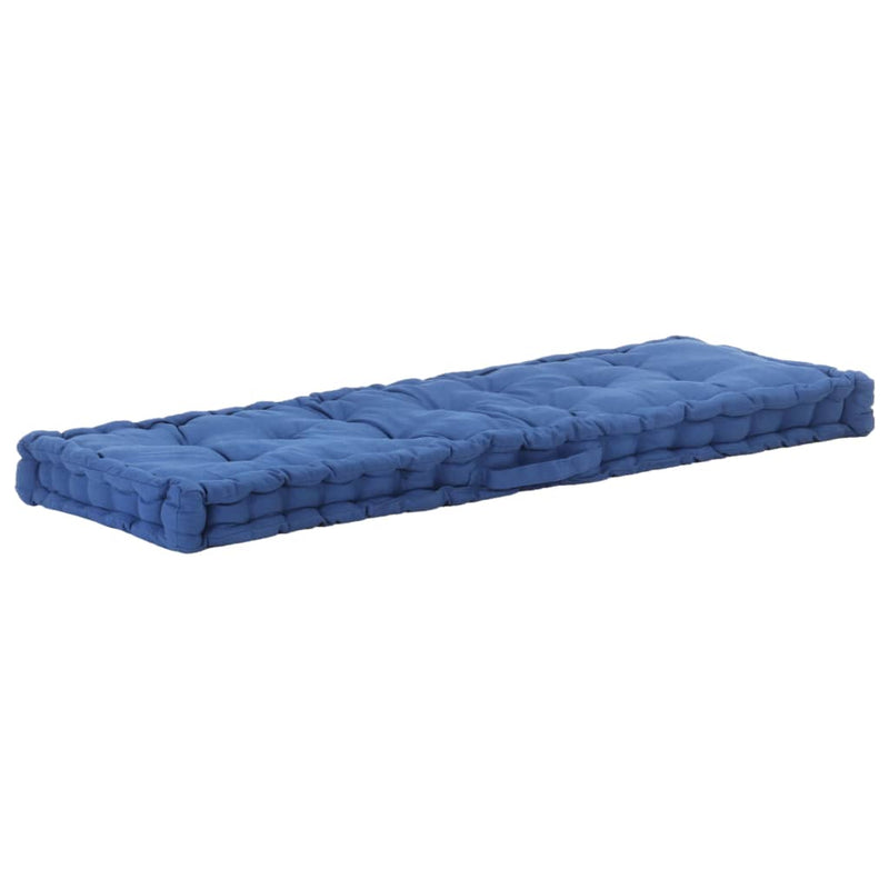 vidaXL Pallet Floor Cushions 2 pcs Cotton Light Blue