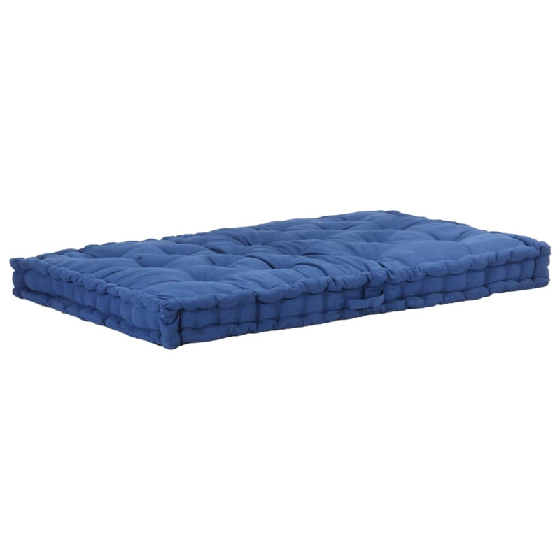 vidaXL Pallet Floor Cushions 2 pcs Cotton Light Blue