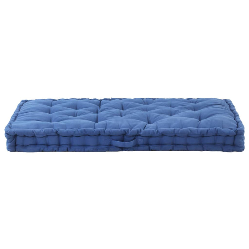 vidaXL Pallet Floor Cushions 2 pcs Cotton Light Blue
