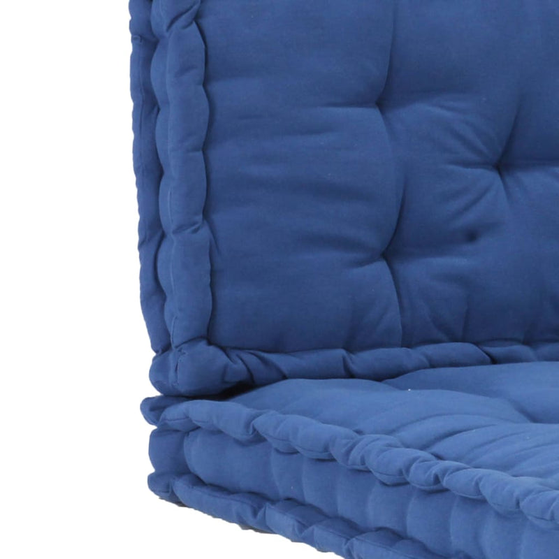 vidaXL Pallet Floor Cushions 2 pcs Cotton Light Blue