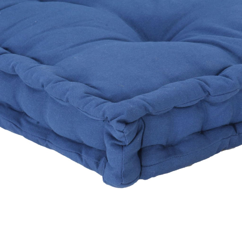 vidaXL Pallet Floor Cushions 2 pcs Cotton Light Blue