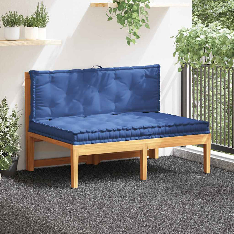 vidaXL Pallet Floor Cushions 2 pcs Cotton Light Blue