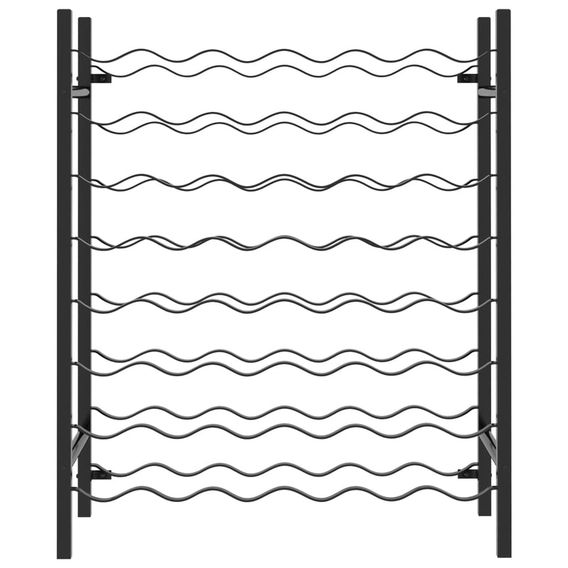 vidaXL Wine Rack for 48 Bottles Black Metal