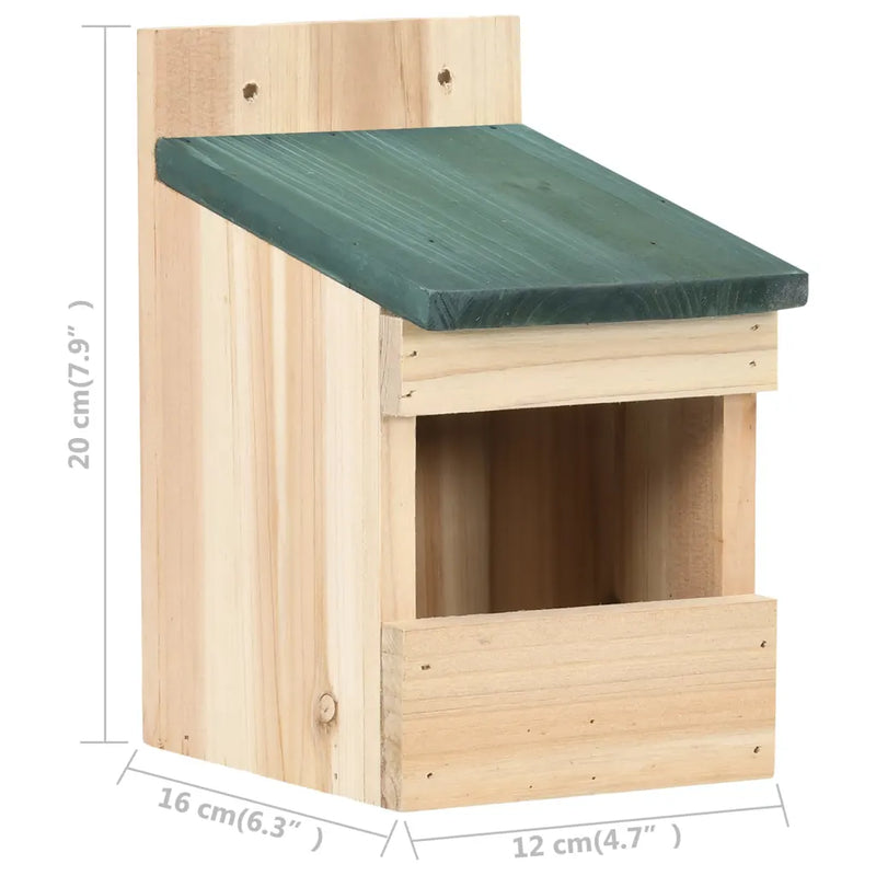 Bird Houses 4 pcs 12x16x20 cm Firwood