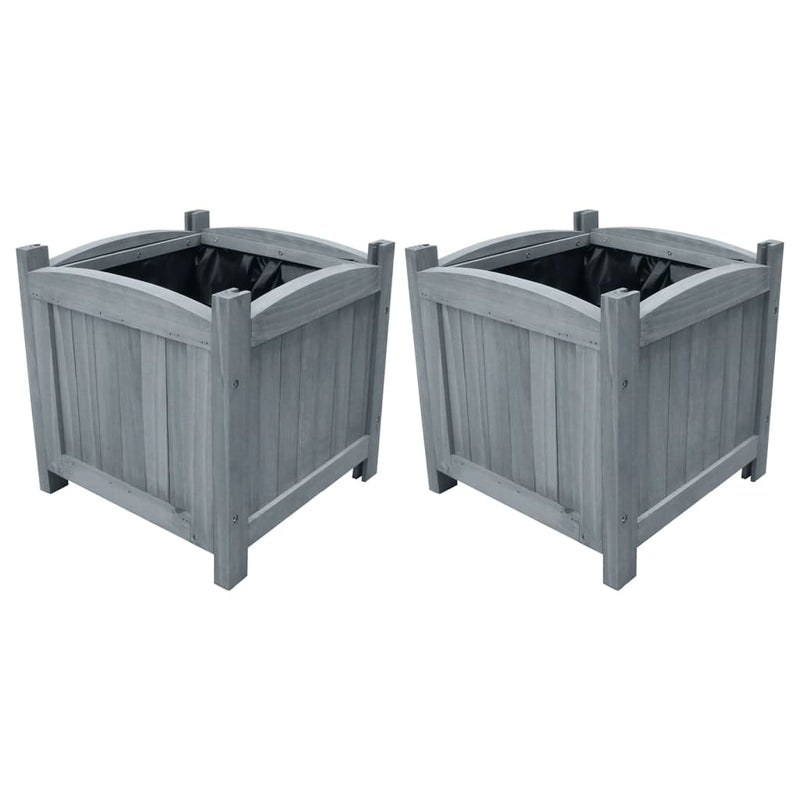 vidaXL Garden Raised Beds 2 pcs 30x30x30 cm Solid Firwood