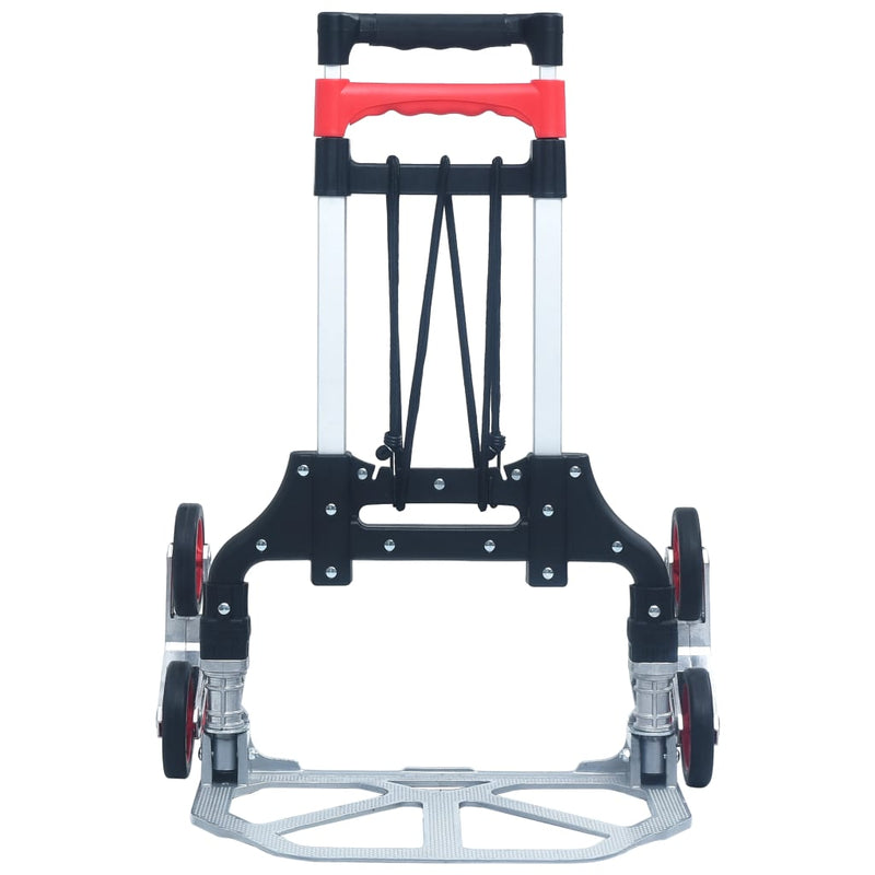 vidaXL Foldable Stair Transport Trolley 70 kg Aluminium Silver
