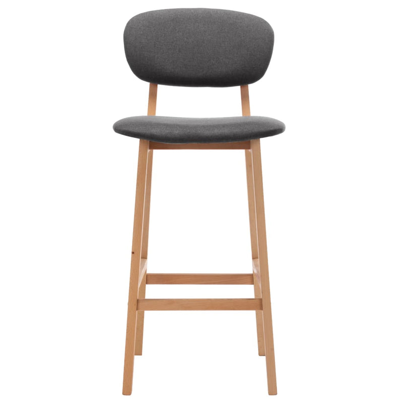 vidaXL Bar Stools 2 pcs Dark Grey Fabric
