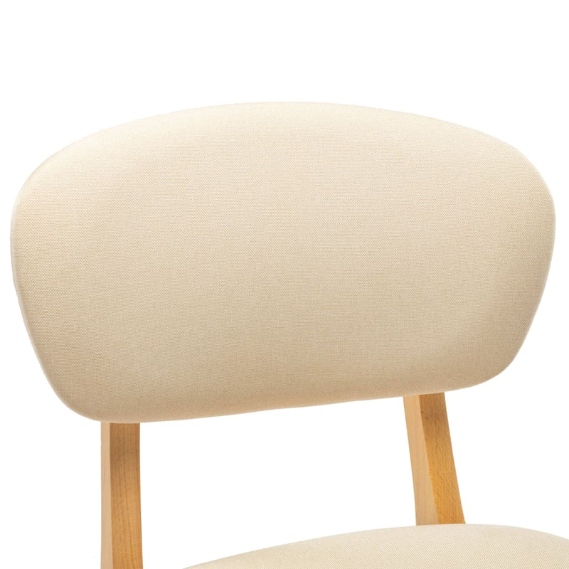 vidaXL Bar Stools 2 pcs Cream Fabric