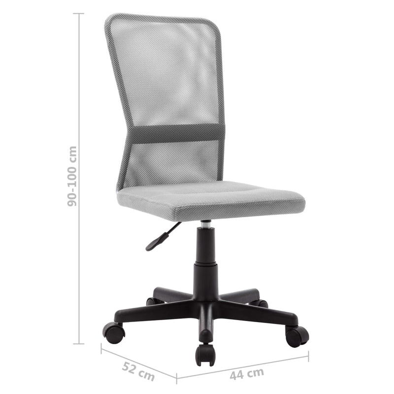 vidaXL Office Chair Grey 44x52x100 cm Mesh Fabric