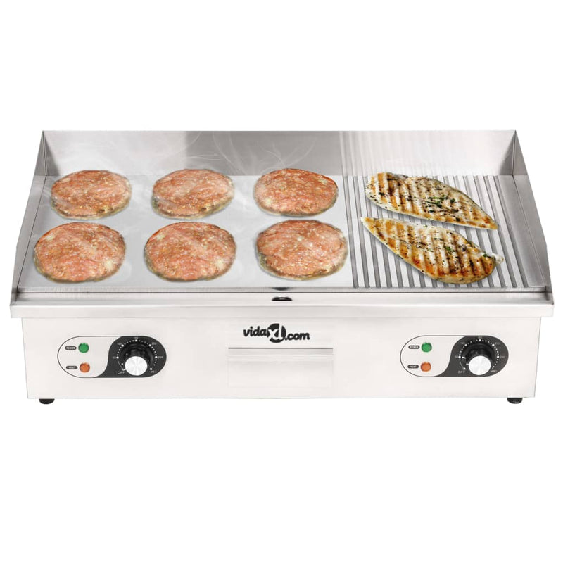 vidaXL Electric Griddle Stainless Steel 4400 W 71x43x23.5 cm