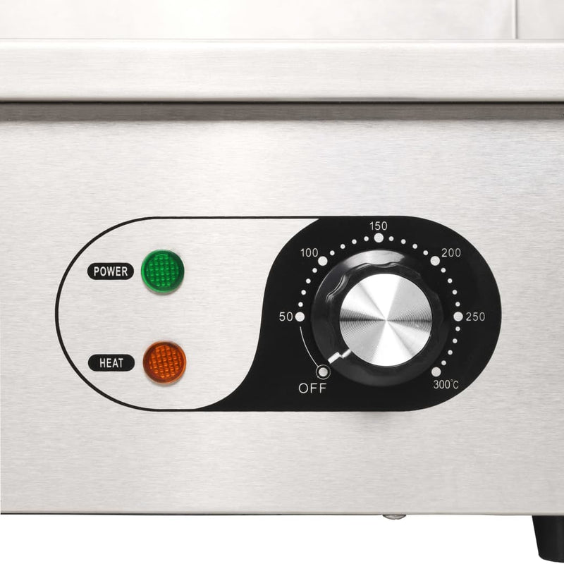 vidaXL Electric Griddle Stainless Steel 4400 W 71x43x23.5 cm
