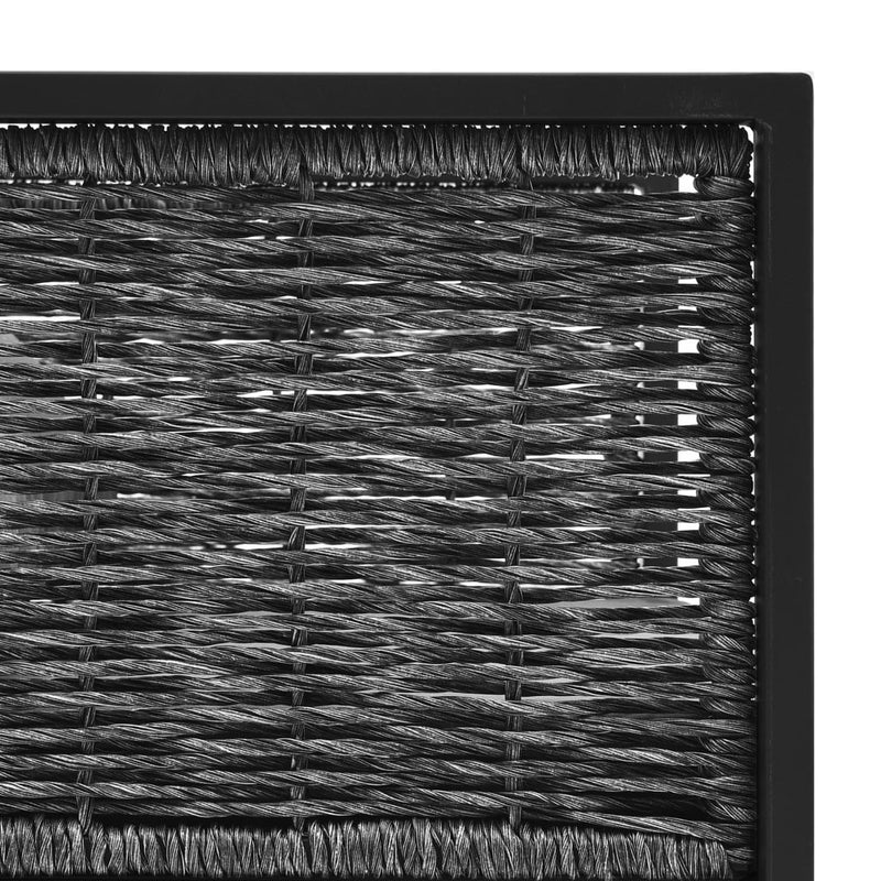 vidaXL 3-Seater Sofa with Cushions Anthracite Poly Rattan