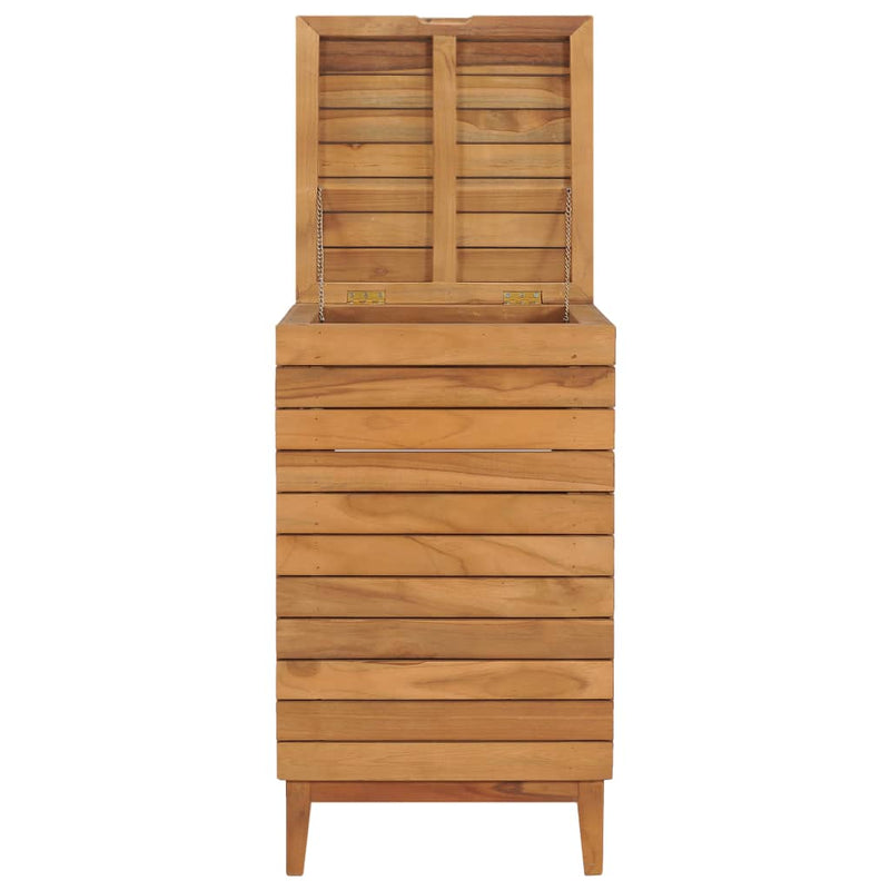 vidaXL Laundry Basket 40x40x70 cm Solid Teak Wood