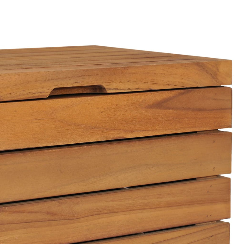vidaXL Laundry Basket 40x40x70 cm Solid Teak Wood