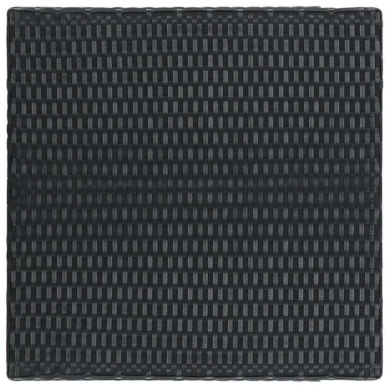 vidaXL Garden Bar Table Black 60.5x60.5x110.5 cm Poly Rattan