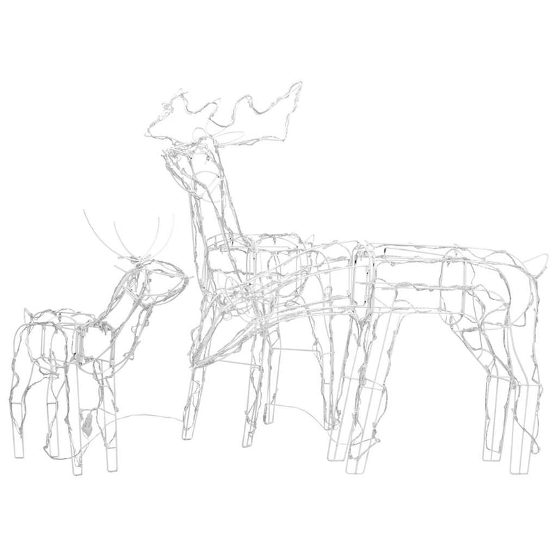 vidaXL 3 Piece Christmas Light Display Reindeers 229 LEDs