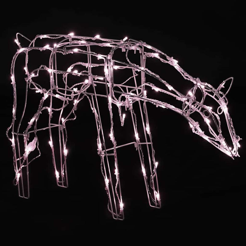 vidaXL 3 Piece Christmas Light Display Reindeers 229 LEDs