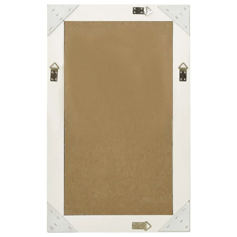 Wall Mirror Baroque Style 50x80 cm White