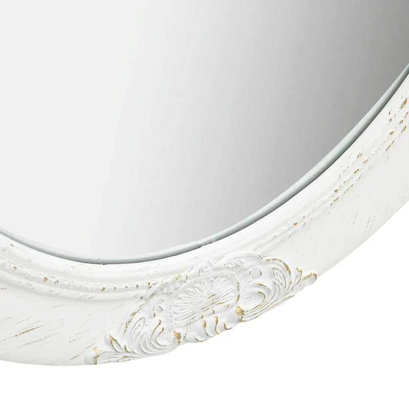 Wall Mirror Baroque Style 50x70 cm White