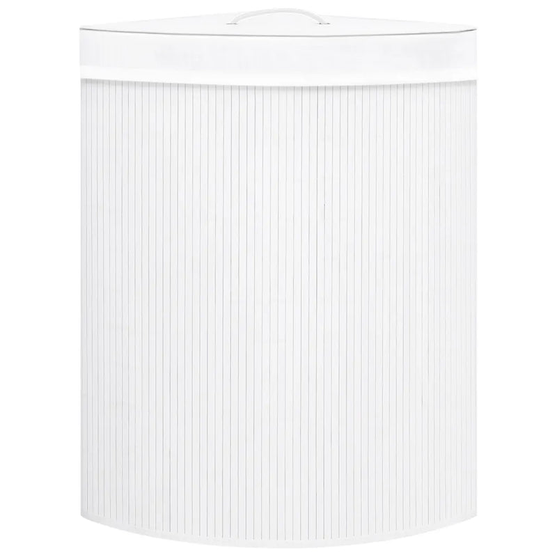 Bamboo Corner Laundry Basket White 60 L