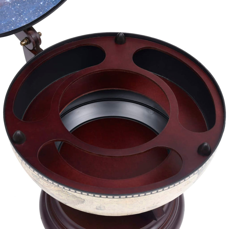 vidaXL Tabletop Globe Bar Wine Stand Eucalyptus Wood Green