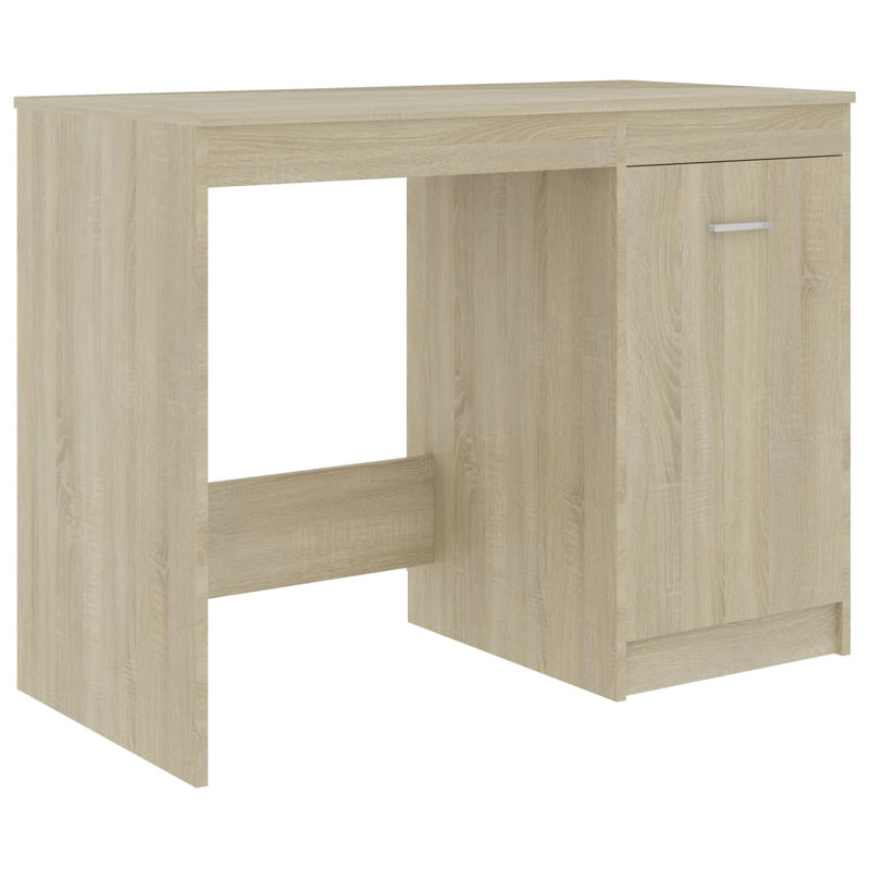 vidaXL Desk Sonoma Oak 140x50x76 cm Engineered Wood