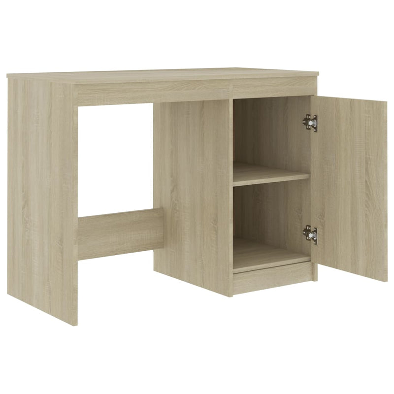 vidaXL Desk Sonoma Oak 140x50x76 cm Engineered Wood