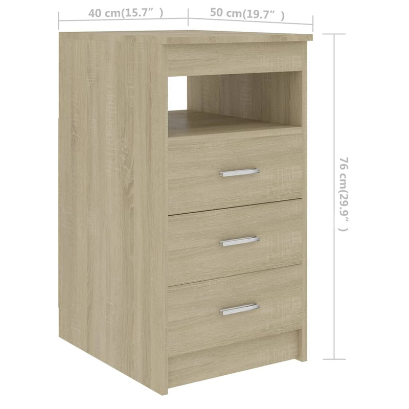 vidaXL Desk Sonoma Oak 140x50x76 cm Engineered Wood