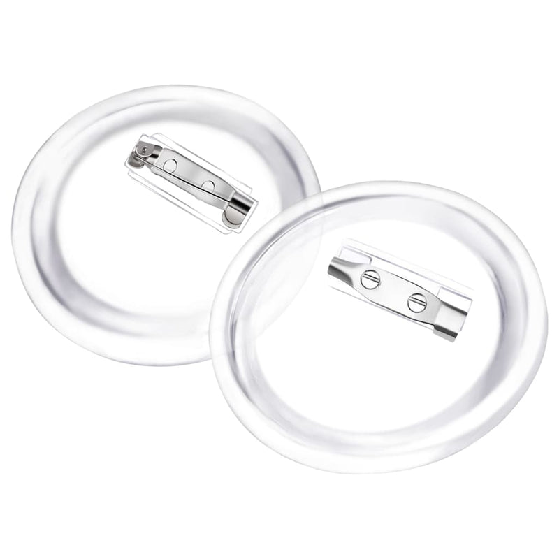 vidaXL Button Badges Kit with Pins 100 Sets Acrylic 58 mm