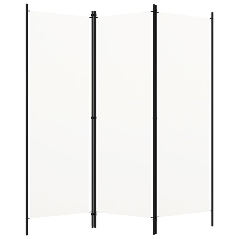 vidaXL 3-Panel Room Divider White 150x180 cm