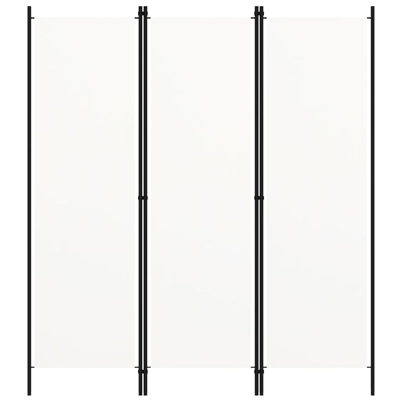 vidaXL 3-Panel Room Divider White 150x180 cm