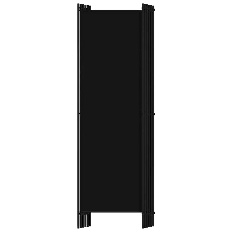 vidaXL 6-Panel Room Divider Black 300x180 cm