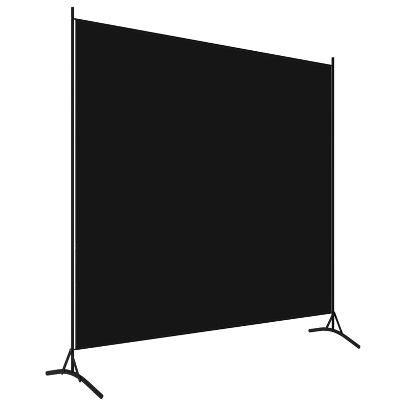 vidaXL Room Divider Black 175x180 cm Fabric