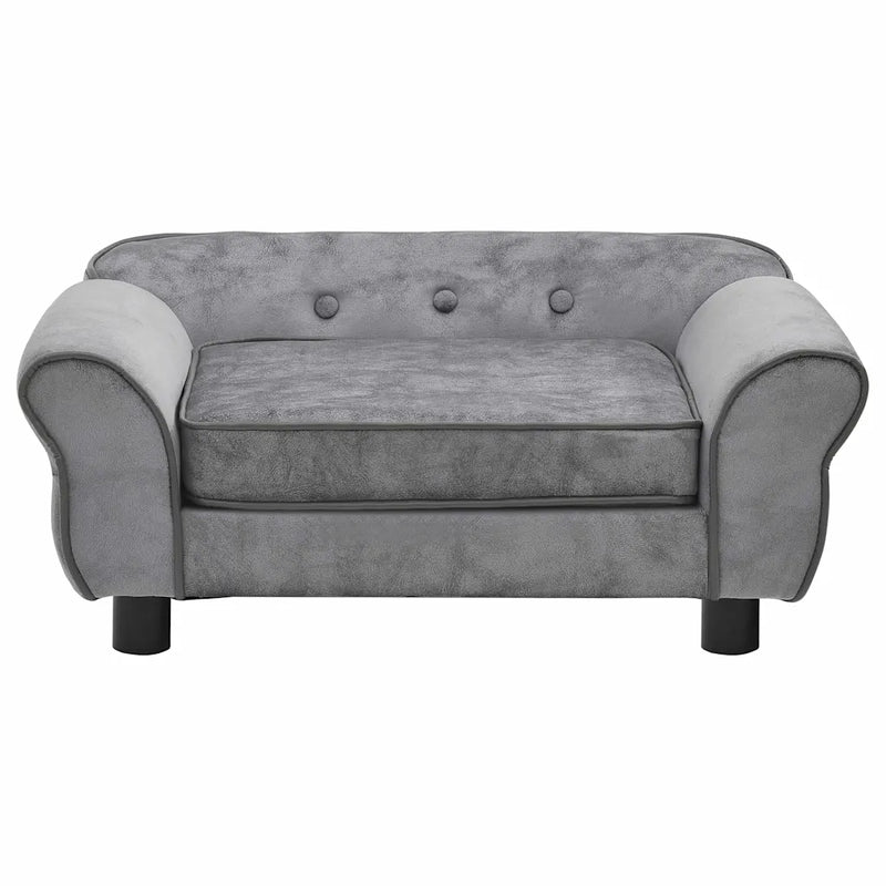 Dog Sofa Grey 72x45x30 cm Plush
