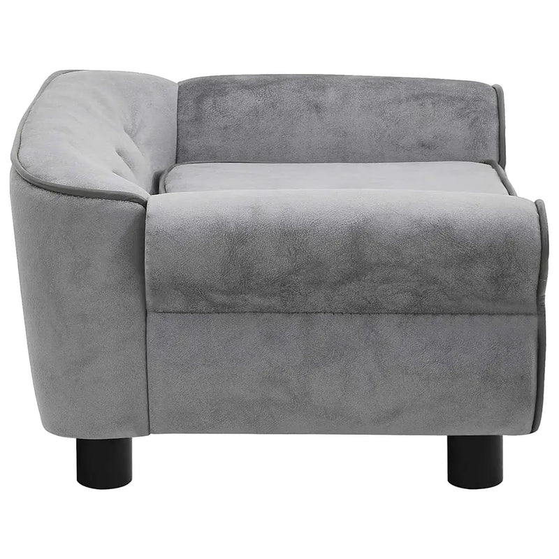 Dog Sofa Grey 72x45x30 cm Plush