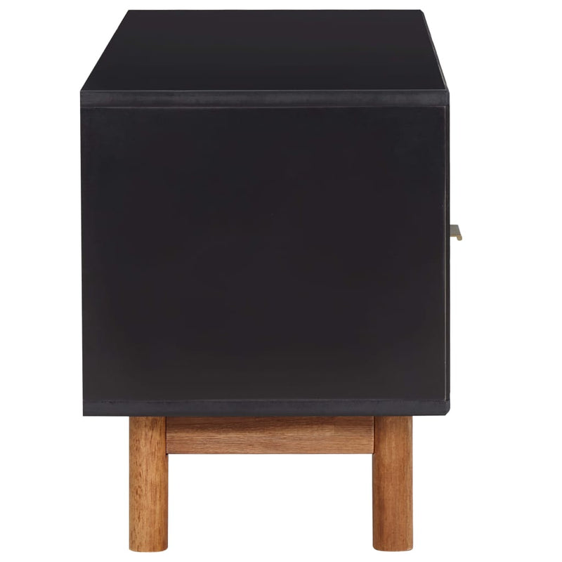 vidaXL TV Cabinet 100x35x45 cm Solid Acacia Wood and MDF
