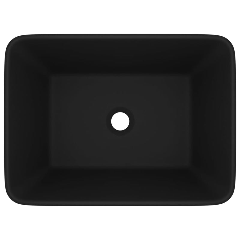 vidaXL Luxury Wash Basin Matt Black 41x30x12 cm Ceramic