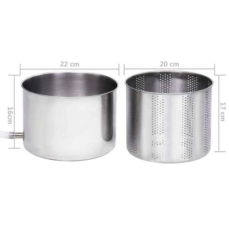 vidaXL Fruit and Wine Press Stainless Steel 6 L
